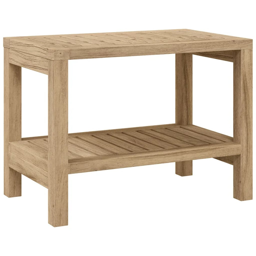 vidaXL Bathroom Side Table 60x30x45 cm Solid Teak Wood