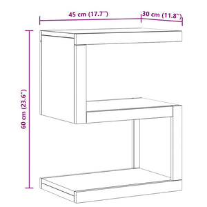 vidaXL Side Table 45x30x60 cm Solid Teak Wood
