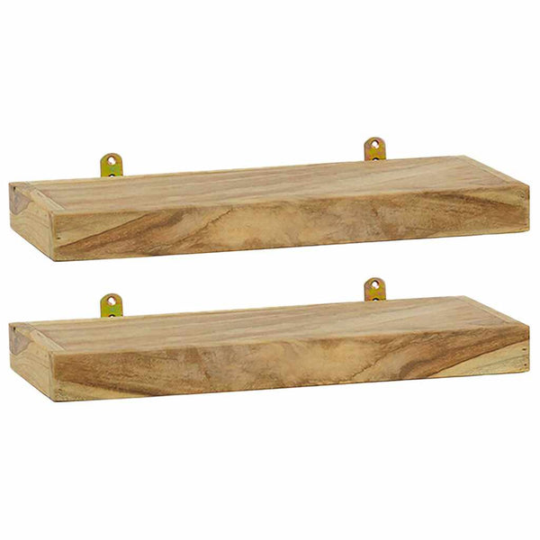 vidaXL Wall Shelves 2 pcs. 40x15x4 cm Solid Teak Wood