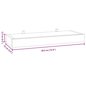 vidaXL Wall Shelves 2 pcs. 40x15x4 cm Solid Teak Wood