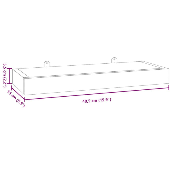 vidaXL Wall Shelves 2 pcs. 40x15x4 cm Solid Teak Wood
