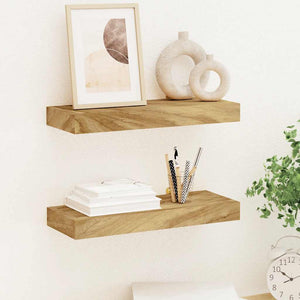 vidaXL Wall Shelves 2 pcs. 40x15x4 cm Solid Teak Wood