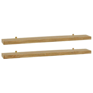 vidaXL Wall Shelves 2 pcs. 110x15x4 cm Solid Teak Wood