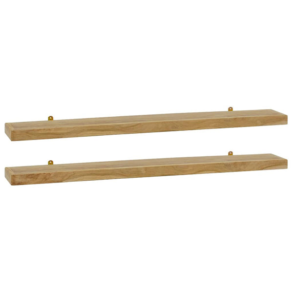 vidaXL Wall Shelves 2 pcs. 110x15x4 cm Solid Teak Wood
