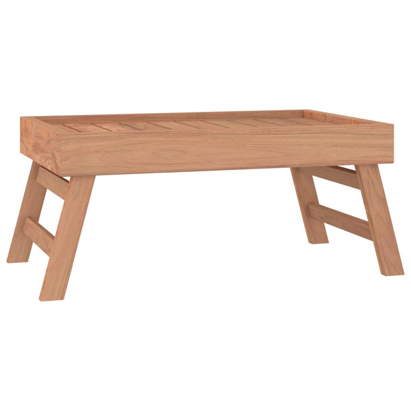 vidaXL Folding Tray Table 55x35x25 cm Solid Teak Wood