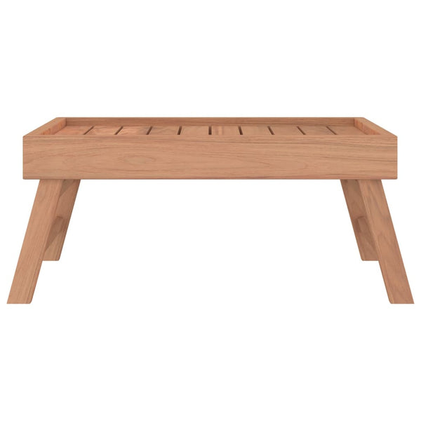 vidaXL Folding Tray Table 55x35x25 cm Solid Teak Wood