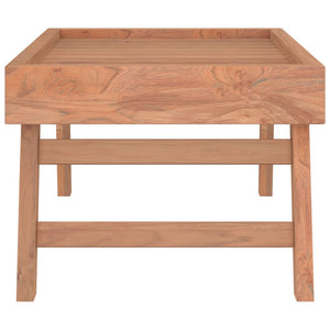 vidaXL Folding Tray Table 55x35x25 cm Solid Teak Wood