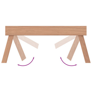 vidaXL Folding Tray Table 55x35x25 cm Solid Teak Wood