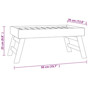 vidaXL Folding Tray Table 55x35x25 cm Solid Teak Wood