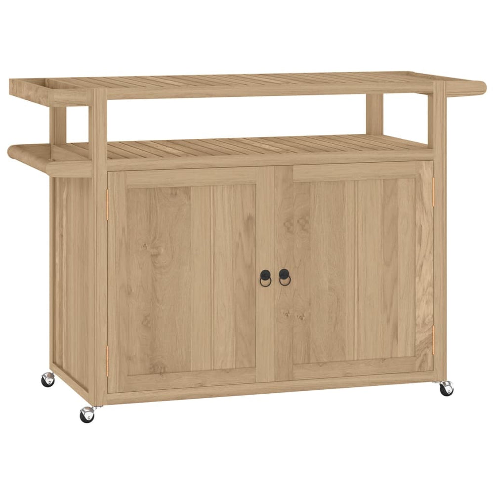 vidaXL Bar Cart 120x50x90 cm Solid Teak Wood