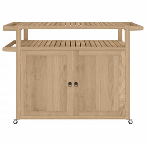 vidaXL Bar Cart 120x50x90 cm Solid Teak Wood