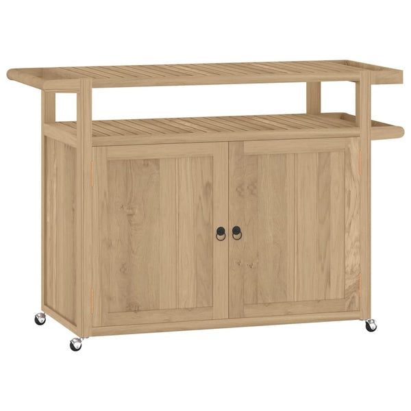 vidaXL Bar Cart 120x50x90 cm Solid Teak Wood