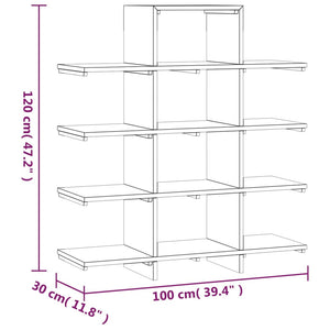 vidaXL Bookcase 100x30x120 cm Solid Teak Wood