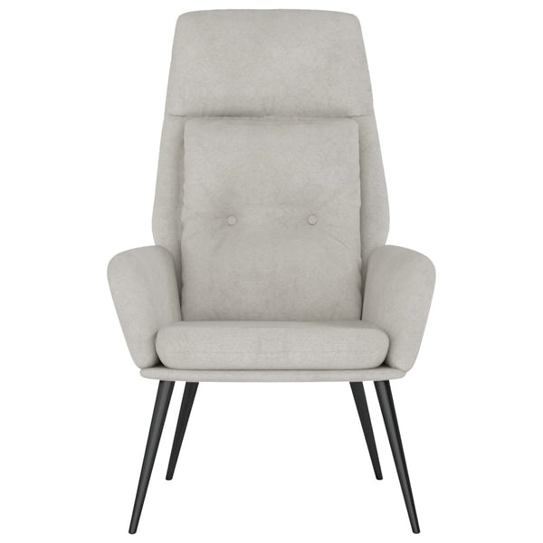 vidaXL Recliner Light Grey Suede Look