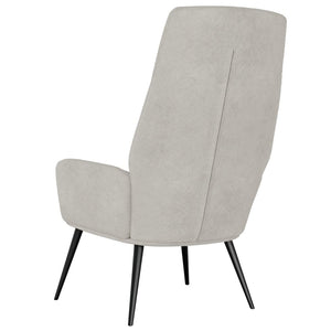 vidaXL Recliner Light Grey Suede Look