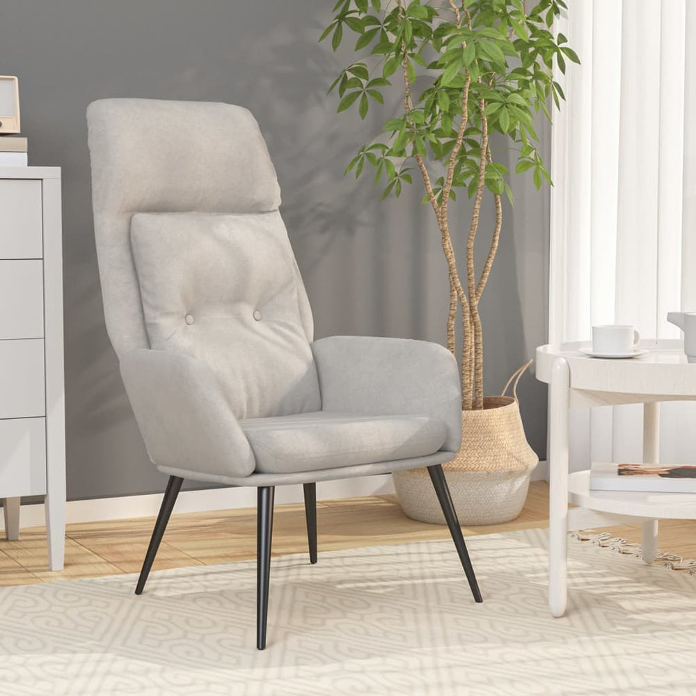 vidaXL Recliner Light Grey Suede Look
