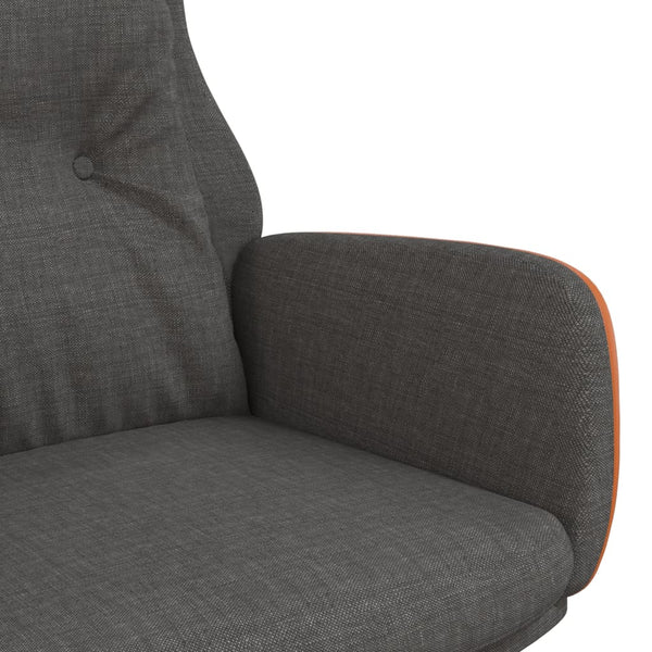 vidaXL Recliner Dark Grey Fabric and PVC
