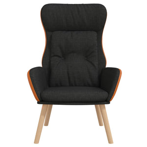 vidaXL Recliner Black Fabric and PVC