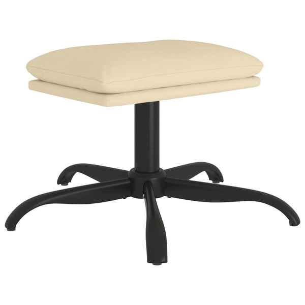 vidaXL Footstool Cream 60x60x36 cm Fabric