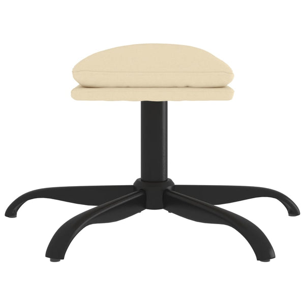 vidaXL Footstool Cream 60x60x36 cm Fabric