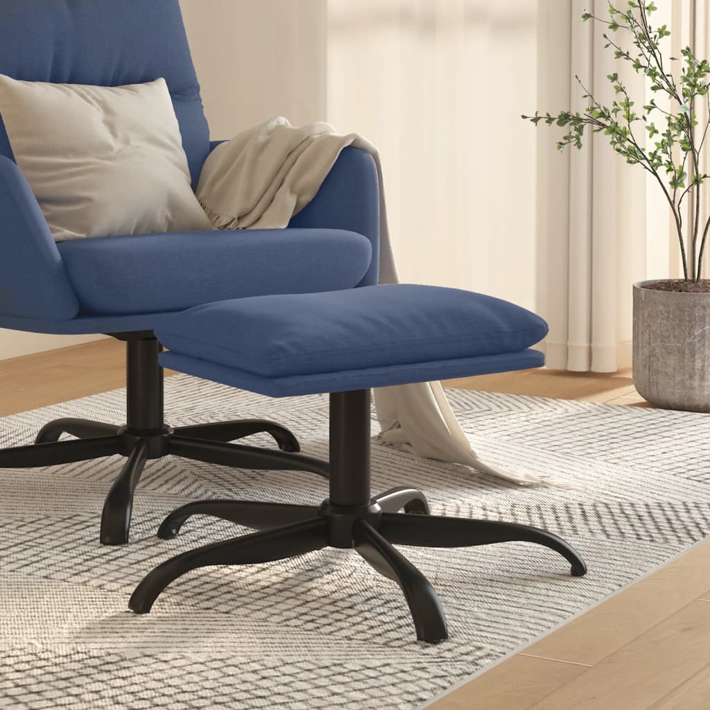 vidaXL Footstool Blue 60x60x36 cm Fabric