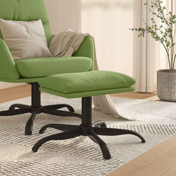 vidaXL Ottoman Light Green 60x60x36 cm Velvet