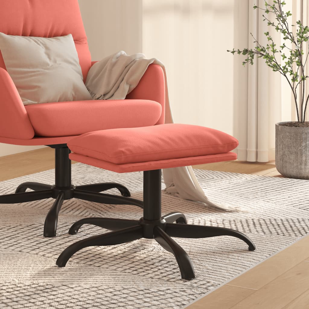 vidaXL Footstool Pink 60x60x36 cm Velvet
