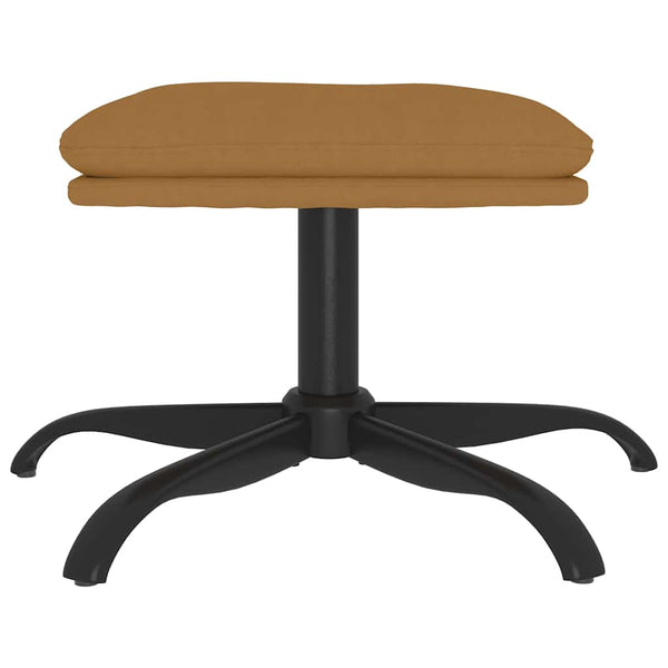 vidaXL Footstool Brown 60x60x36 cm Velvet