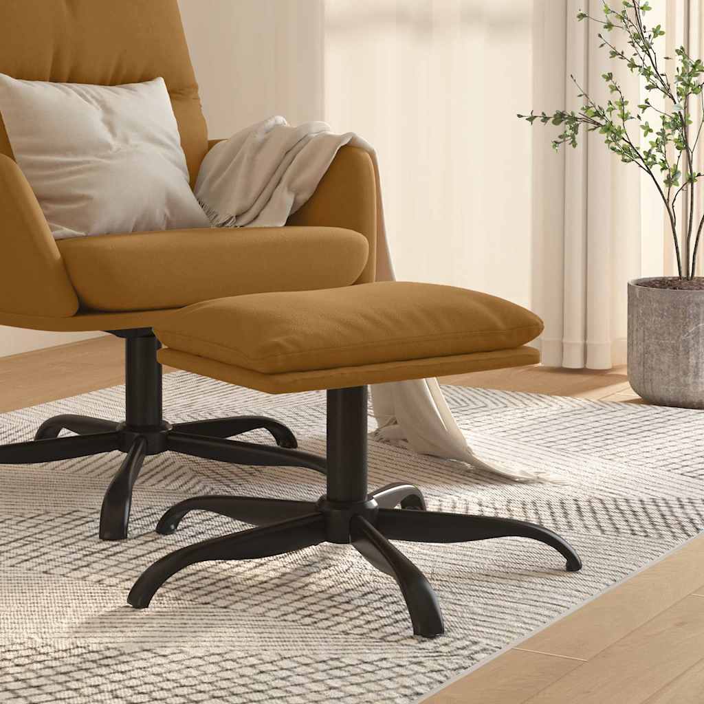 vidaXL Footstool Brown 60x60x36 cm Velvet