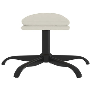 Cremeweißer Samt Fußhocker 60x60 cm