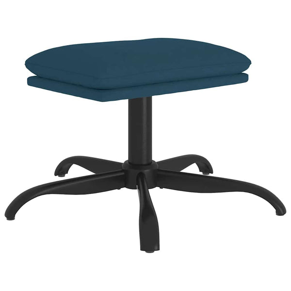 Blauer Samt Hocker 60x60 cm