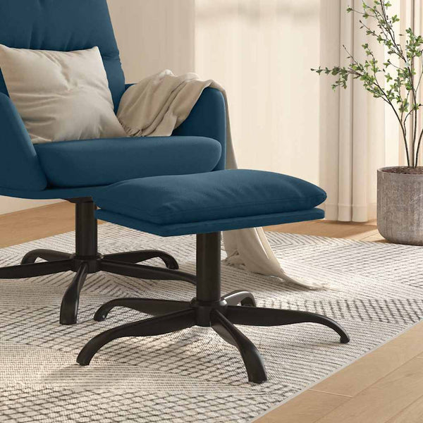 Blauer Samt Hocker 60x60 cm