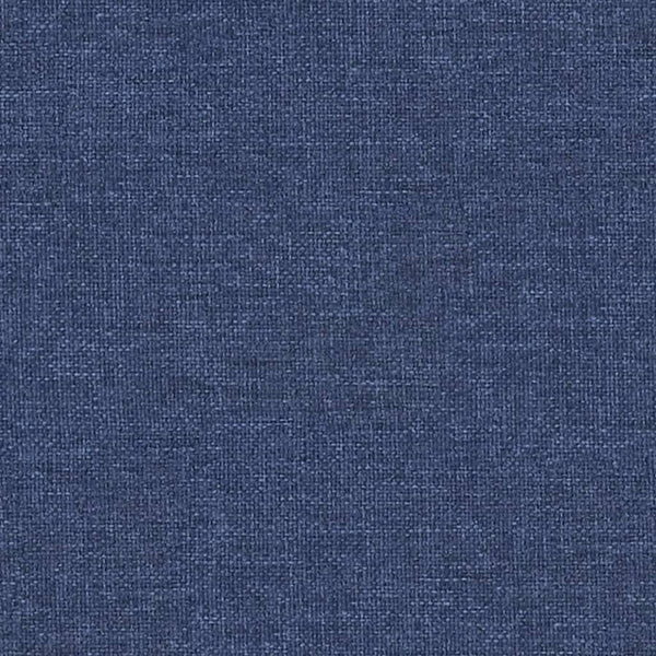 Blauer Stoff & Kunstleder Hocker 60x60 cm