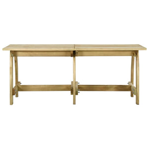vidaXL Garden Table 220x74x75 cm Impregnated Pine Wood
