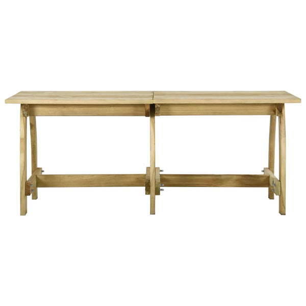 vidaXL Garden Table 220x74x75 cm Impregnated Pine Wood