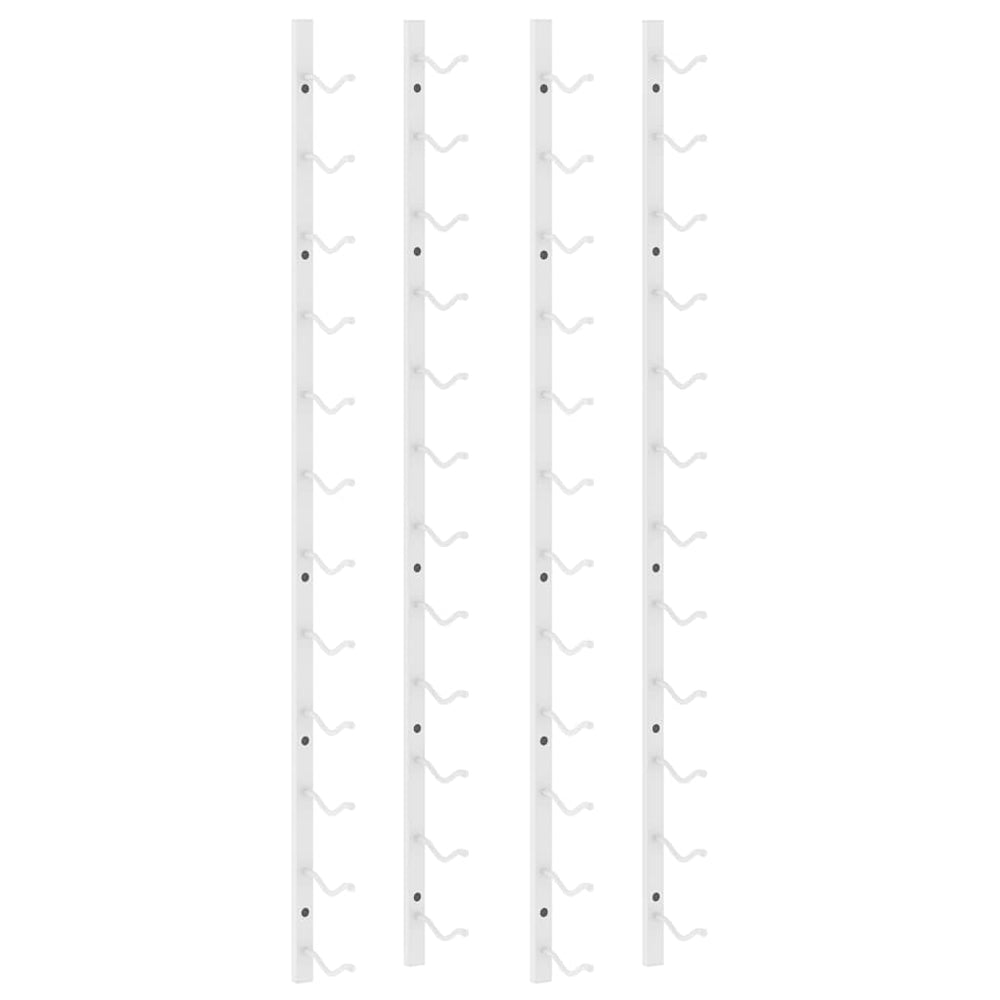 vidaXL Wall-Mounted Wine Rack for 12 Bottles 2 pcs White Iron