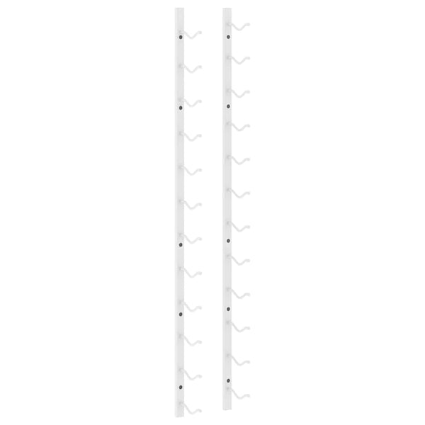 vidaXL Wall-Mounted Wine Rack for 12 Bottles 2 pcs White Iron
