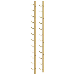 vidaXL Wall-Mounted Wine Rack for 12 Bottles 2 pcs. Golden Iron