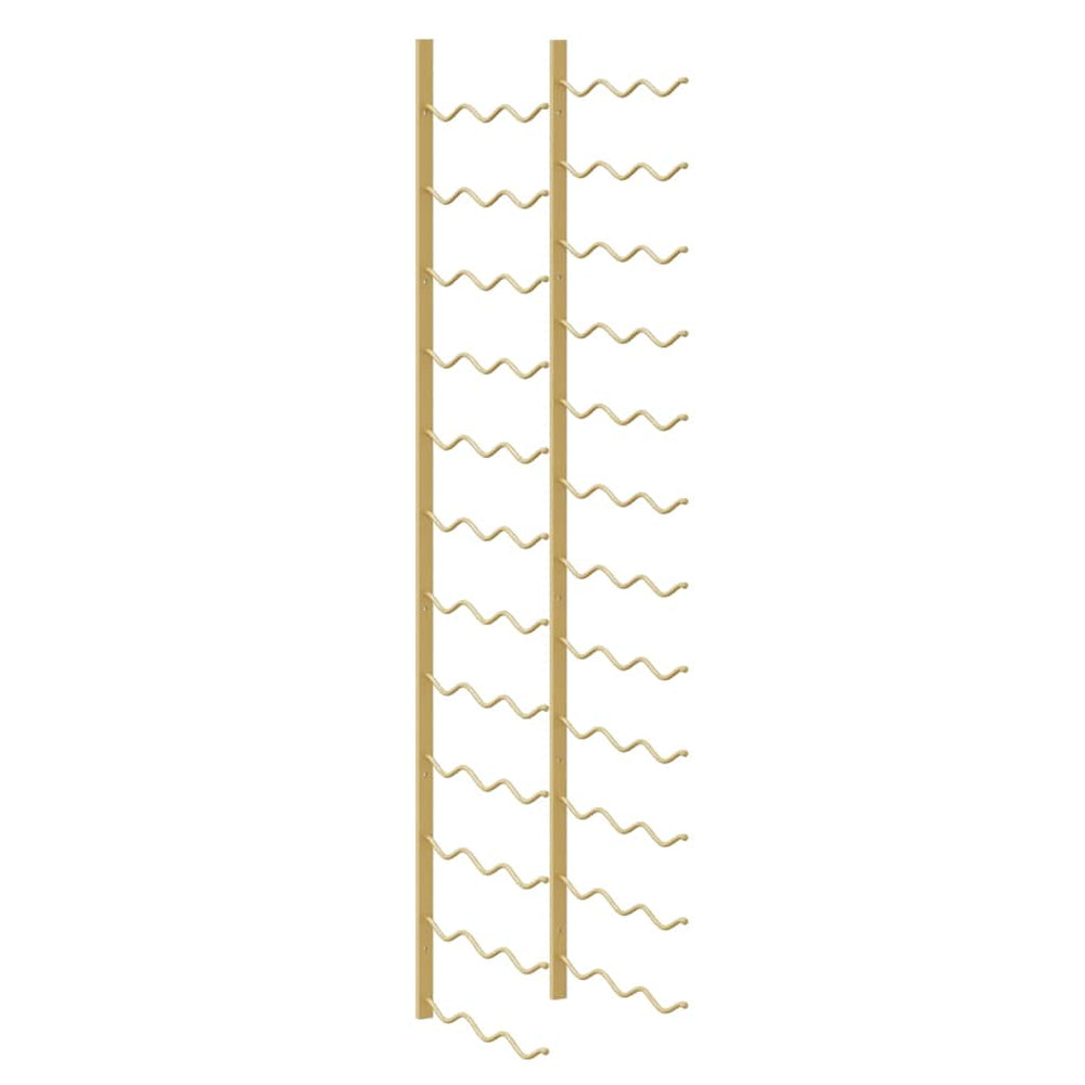 vidaXL Wall-Mounted Wine Rack for 36 Bottles Golden Iron