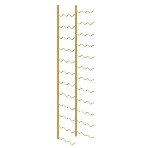 vidaXL Wall-Mounted Wine Rack for 36 Bottles Golden Iron