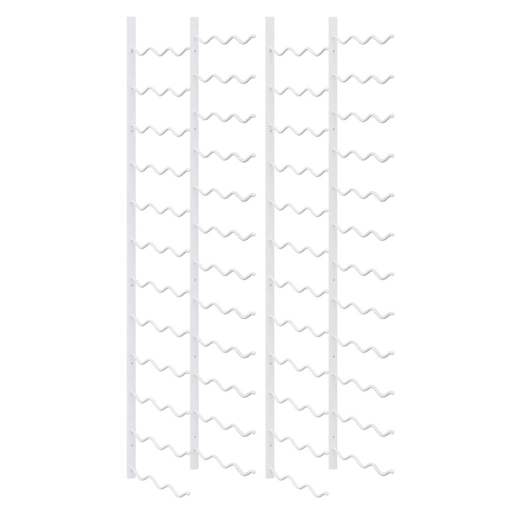 vidaXL Wall-Mounted Wine Rack for 36 Bottles 2 pcs. White Iron