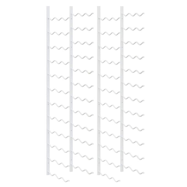 vidaXL Wall-Mounted Wine Rack for 36 Bottles 2 pcs. White Iron