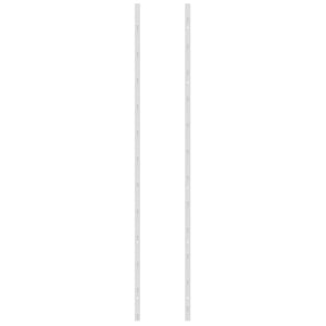 vidaXL Wall-Mounted Wine Rack for 36 Bottles 2 pcs. White Iron