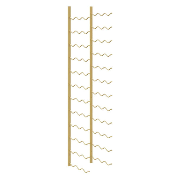 vidaXL Wall-Mounted Wine Rack for 36 Bottles 2 pcs. Golden Iron