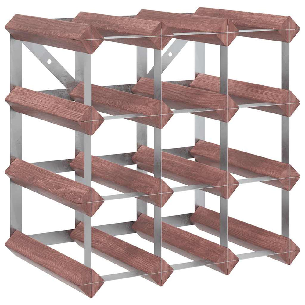 vidaXL Wine Rack for 12 Bottles Brown Solid Pine Wood