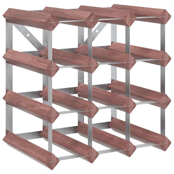 vidaXL Wine Rack for 12 Bottles Brown Solid Pine Wood