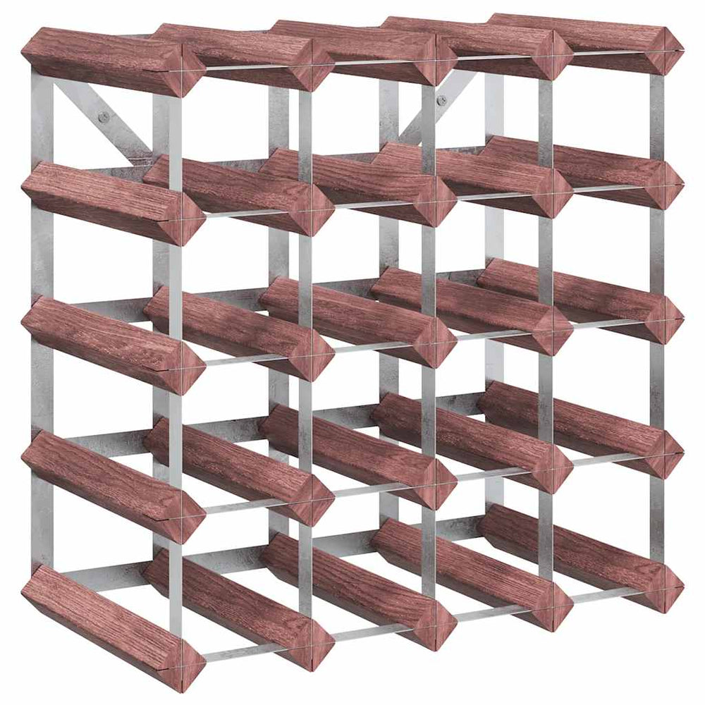 vidaXL Wine Rack for 20 Bottles Brown Solid Pine Wood