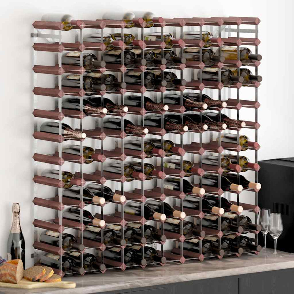 vidaXL Wine Rack for 120 Bottles Brown Solid Pine Wood