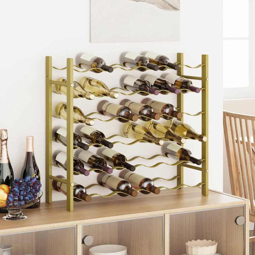 Weinregal Golden Metall für 36 Flaschen