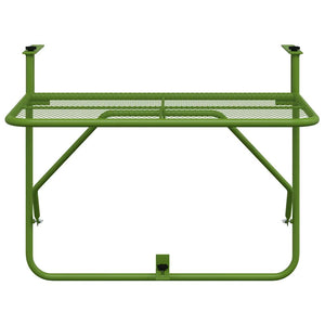 Grüner Balkontisch 60x40 cm aus Stahl